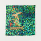 William Morris Forest Deer Tapestry Print Wandkleed (Voorkant (horizontaal))