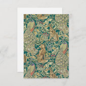William Morris "Forest" Flat Thank You Card Bedankkaart (Voorkant / Achterkant)
