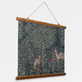 William Morris Forest Greenery Animals Bloemen Hangend Wandkleed (Gebogen)
