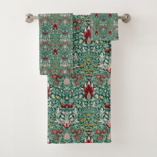 William Morris Forest Groen Bloemendessin Behang Bad Handdoek