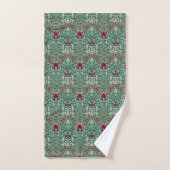 William Morris Forest Groen Bloemendessin Behang Bad Handdoek (Handdoek)