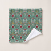William Morris Forest Groen Bloemendessin Behang Bad Handdoek (Wasdoekje)