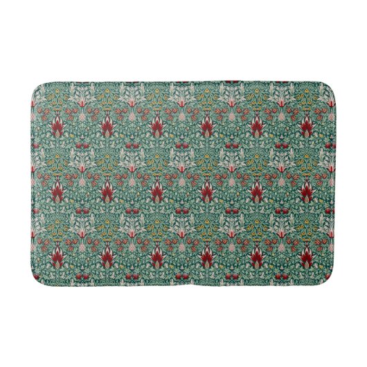 William Morris Forest Groen Bloemendessin Behang Badmat (Voorkant)