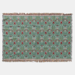 William Morris Forest Groen Bloemendessin Behang Deken