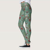 William Morris Forest Groen Bloemendessin Behang Leggings (Links)