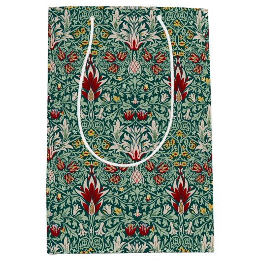 William Morris Forest Groen Bloemendessin Behang Medium Cadeauzakje (Voorkant)