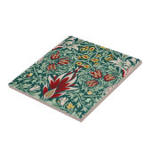 William Morris Forest Groen Bloemendessin Behang Tegeltje (Zijkant)
