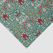 William Morris Forest Groen Bloemendessin Behang Tissuepapier (Detail)