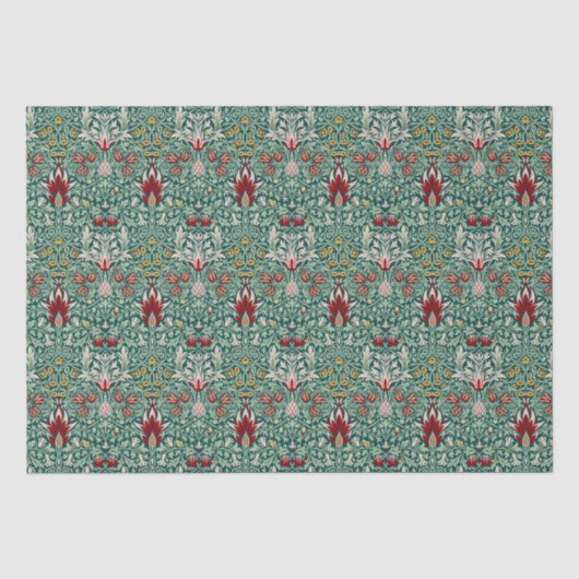 William Morris Forest Groen Bloemendessin Behang Tissuepapier (Voorkant)