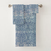 William Morris Forest Rabbit Bird Foliage Blue Bad Handdoek (Insitu)
