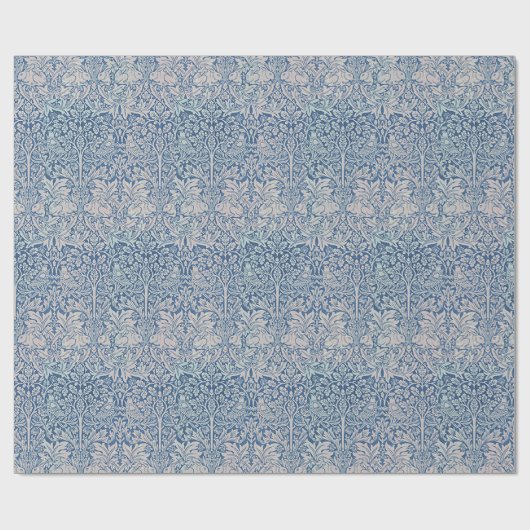 William Morris Forest Rabbit Bird Foliage Cadeaupapier (Vlak)