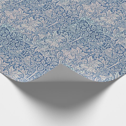 William Morris Forest Rabbit Bird Foliage Cadeaupapier (Hoek)