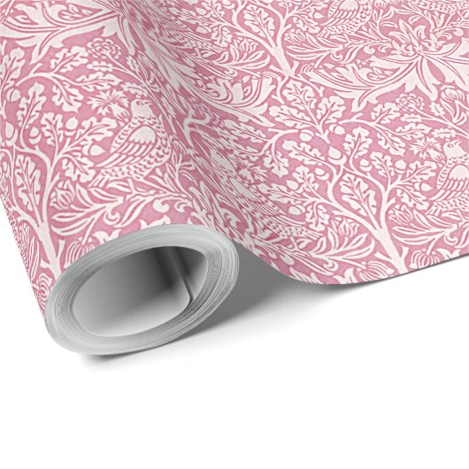 William Morris Forest Rabbit Bird Foliage Cadeaupapier (Rol Hoek)