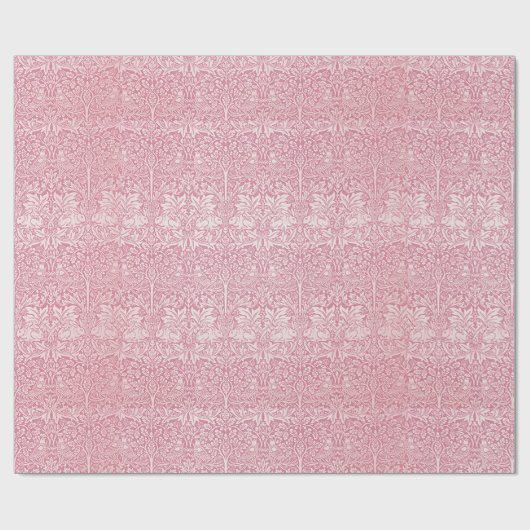  William Morris Forest Rabbit Bird Foliage Cadeaupapier (Vlak)