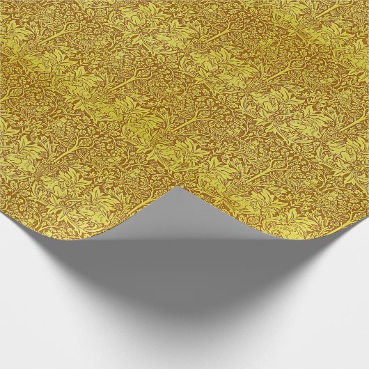  William Morris Forest Rabbit Bird Foliage Cadeaupapier (Hoek)