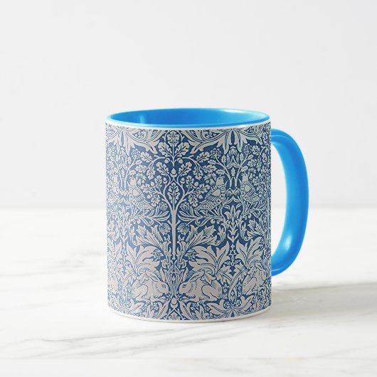  William Morris Forest Rabbit Bird Foliage Mok (Voorkant rechts)