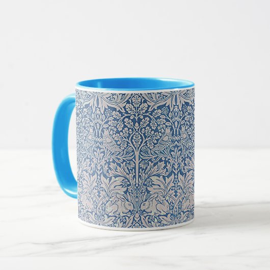 William Morris Forest Rabbit Bird Foliage Mok (Voorkant links)