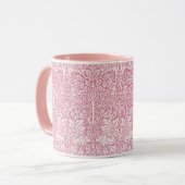 William Morris Forest Rabbit Bird Foliage Pink Mok (Voorkant links)