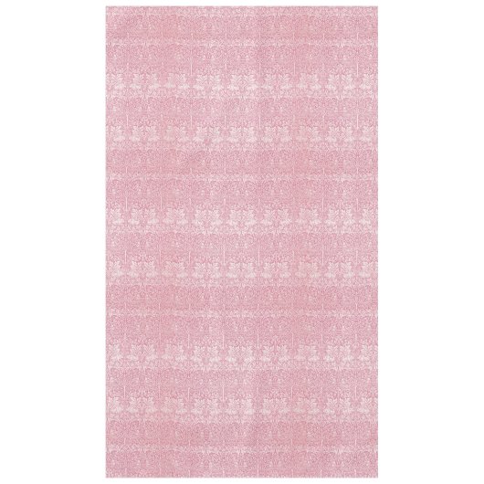 William Morris Forest Rabbit Bird Foliage Pink Tafelkleed (Voorkant)