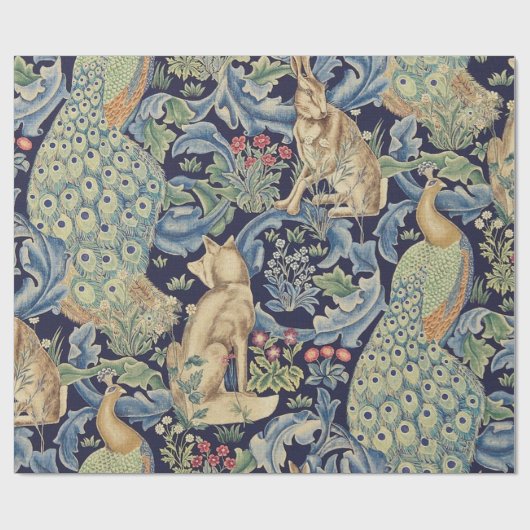 William Morris Forest Rabbit Cadeaupapier (Vlak)