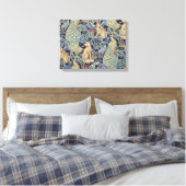 William Morris Forest Rabbit Canvas Afdruk (Insitu (Slaapkamer))