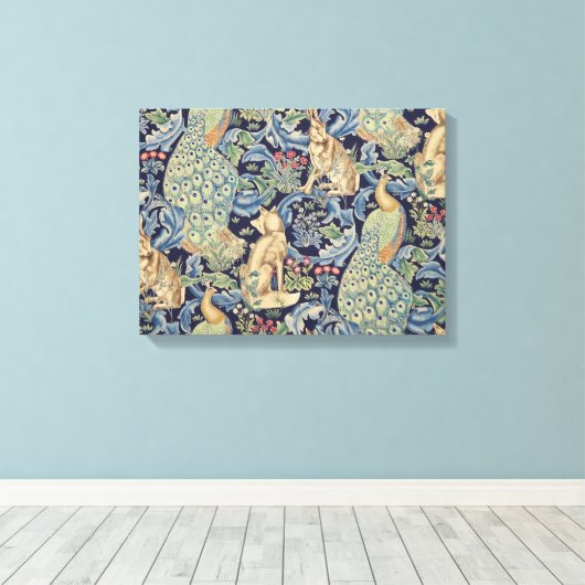 William Morris Forest Rabbit Canvas Afdruk (Insitu (Houten vloer))
