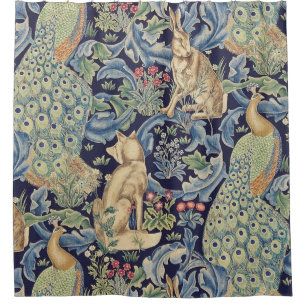 William Morris Forest Rabbit Douchegordijn
