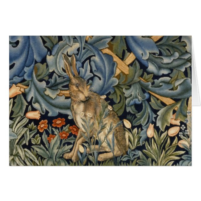 William Morris Forest Rabbit Floral Art Nouveau (Voorkant Horizontaal)