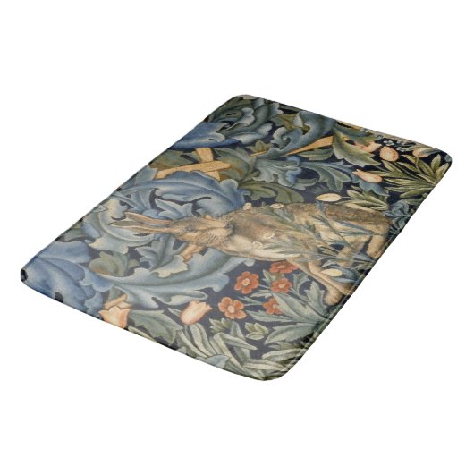 William Morris Forest Rabbit Floral Art Nouveau Badmat (Gekanteld)