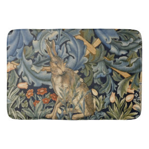 William Morris Forest Rabbit Floral Art Nouveau Badmat