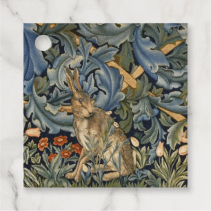 William Morris Forest Rabbit Floral Art Nouveau Bedankjes Labels