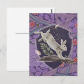 William Morris Forest Rabbit Floral Art Nouveau Briefkaart (Voorkant / Achterkant)