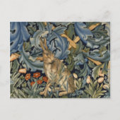 William Morris Forest Rabbit Floral Art Nouveau Briefkaart (Voorkant)