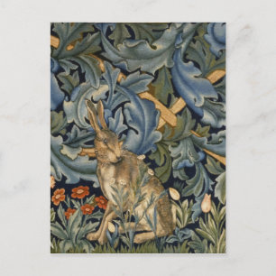 William Morris Forest Rabbit Floral Art Nouveau Briefkaart