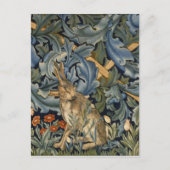William Morris Forest Rabbit Floral Art Nouveau Briefkaart (Voorkant)