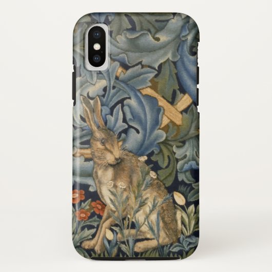 William Morris Forest Rabbit Floral Art Nouveau Case-Mate iPhone Case (Achterkant)