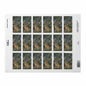 William Morris Forest Rabbit Floral Art Nouveau Etiket (Full Sheet)