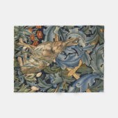 William Morris Forest Rabbit Floral Art Nouveau Fleece Deken (Voorkant (Horizontaal))