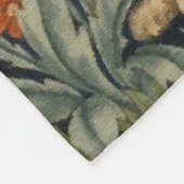 William Morris Forest Rabbit Floral Art Nouveau Fleece Deken (Hoek)