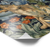 William Morris Forest Rabbit Floral Art Nouveau Foto Afdruk (Hoek)