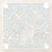 William Morris Forest Rabbit Floral Art Nouveau Glazen Onderzetter (Achterkant)