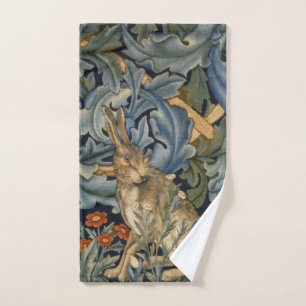 William Morris Forest Rabbit Floral Art Nouveau Handdoek