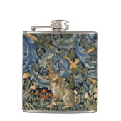 William Morris Forest Rabbit Floral Art Nouveau Heupfles (Voorkant)