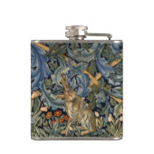 William Morris Forest Rabbit Floral Art Nouveau Heupfles (Achterkant)