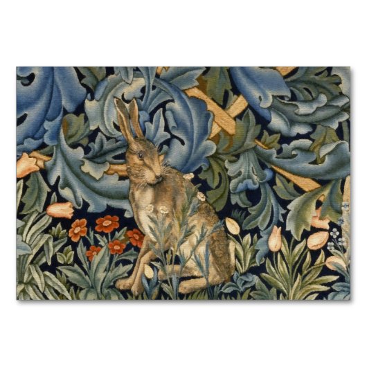 William Morris Forest Rabbit Floral Art Nouveau Kaart (Voorkant)