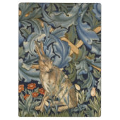 William Morris Forest Rabbit Floral Art Nouveau Klembord (Achterkant)