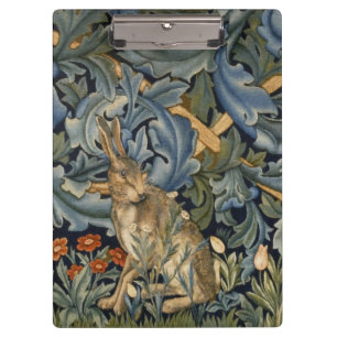 William Morris Forest Rabbit Floral Art Nouveau Klembord