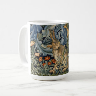 William Morris Forest Rabbit Floral Art Nouveau Koffiemok