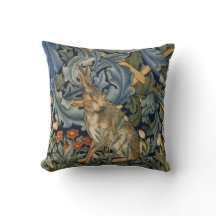 William Morris Forest Rabbit Floral Art Nouveau