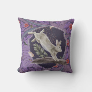 William Morris Forest Rabbit Floral Art Nouveau Kussen